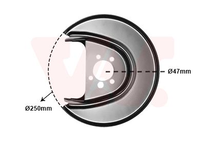 VAN WEZEL Dubļu sargs, Bremžu disks 5814373